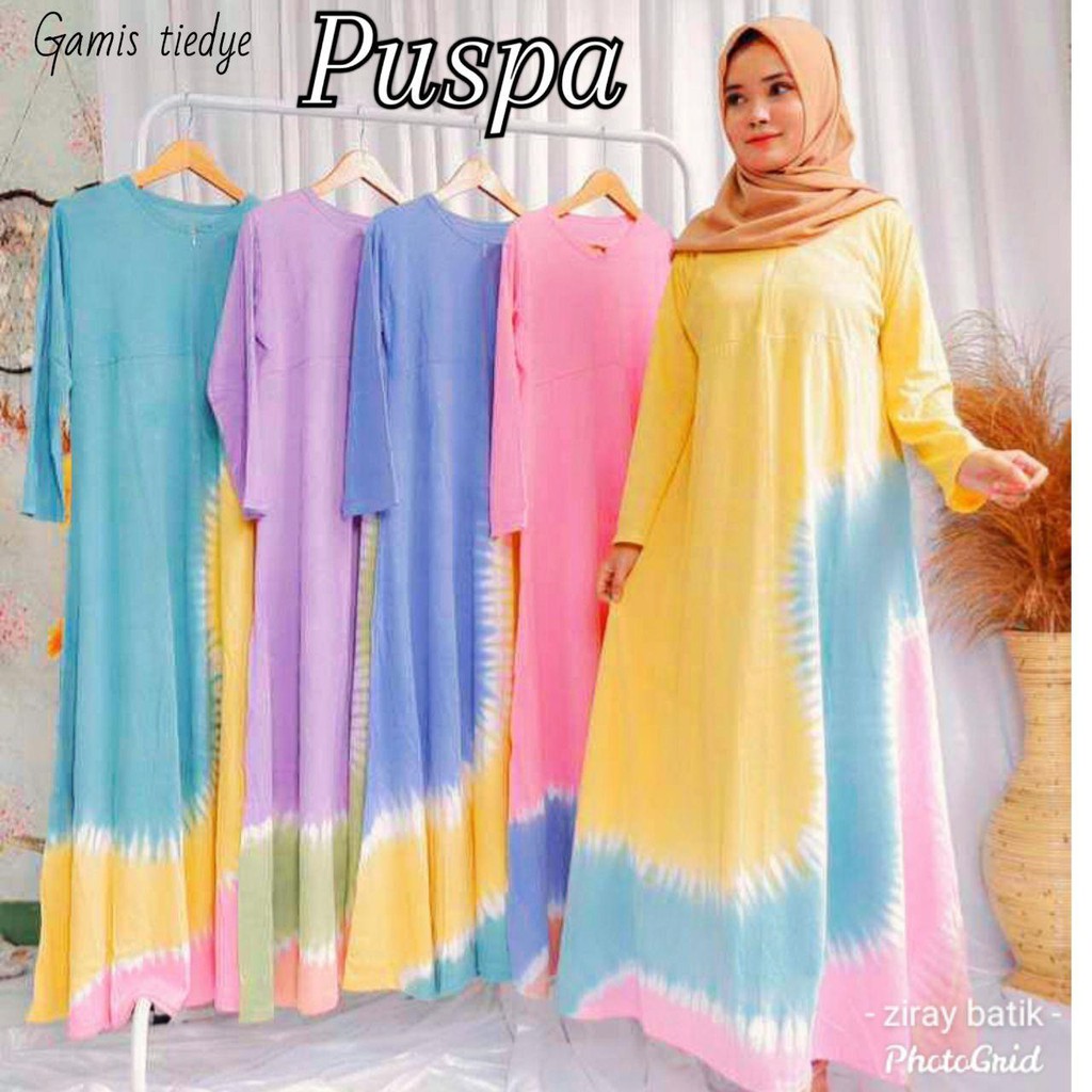 Gamis Kaos Pelangi Puspa Ori Ziray Batik Jumbo Premium