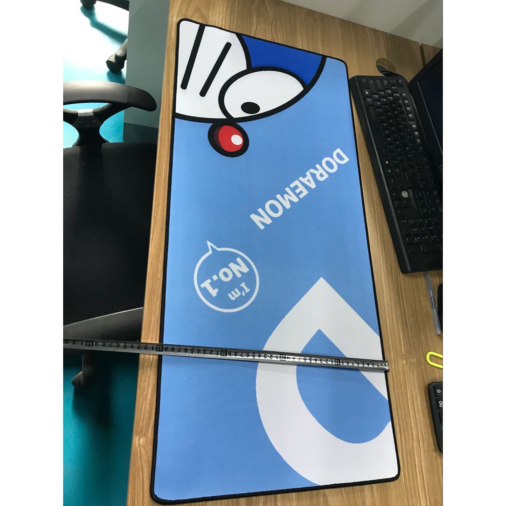 Gaming Mouse Pad XL Desk Mat Doraemon 400x900 mm Biru