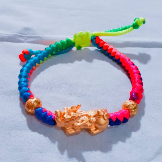 gelang naga tali cina rainbow imitasi emas