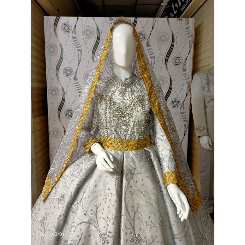 GAUN PENGANTIN BARBIE MODEL INDIA/GAUN PENGANTIN MUSLIM/BAJU WEDDING/GAUN PENGANTIN wedding dress