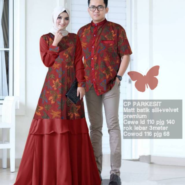 Couple batik Parikesit jumbo busui,baju pasangan pesta acara formal