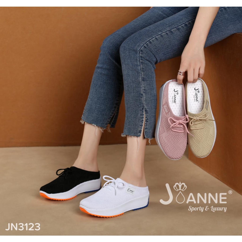 JOANNE Sepatu Slip On Casual Slop Sneakers Shoes #JN3123 ORIGINAL