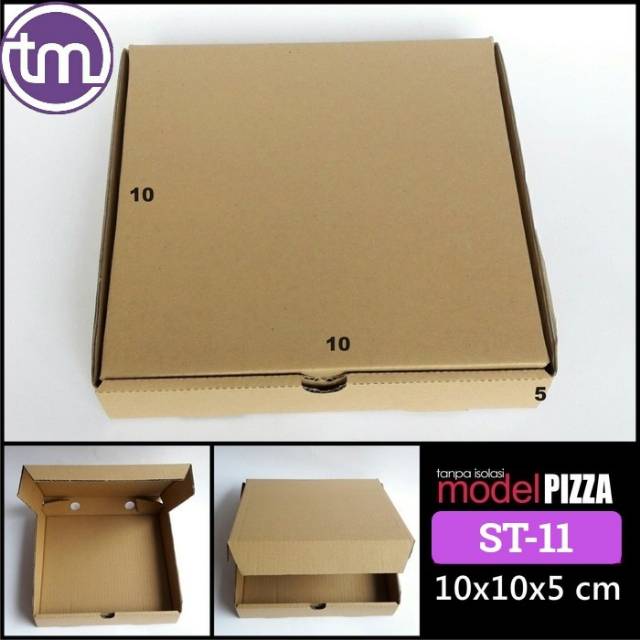

KOTAK ST-11 KARDUS PIZZA COKLAT POLOS DUS BOX BAJU DISTRO AKSESORIS