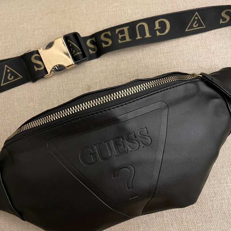 ((TERMURAH)) WAISTBAG GUESS LEATHER / WAISTBAG GUESS KULIT / TAS PINGGANG GUESS / TAS PINGGANG PRIA GUESS / WAISTBAG WANITA GUESS