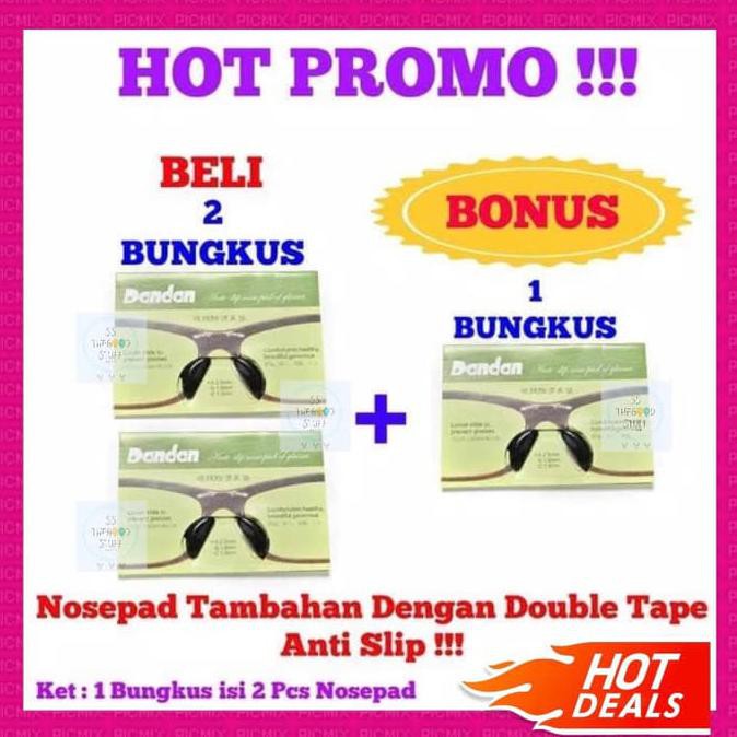 

TERLARIS!!! Nosepad Tempel Double Tape Silikon/ Nose pad Bantalan Hidung Tambahan - Hitam