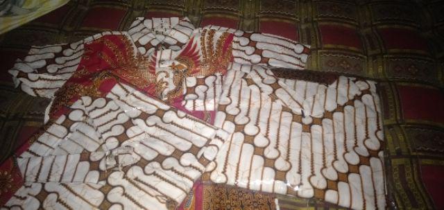 Batik Couple Keluarga Sania Ruffle Ori Ndoro Jowi Dnt Seno Merah Putih