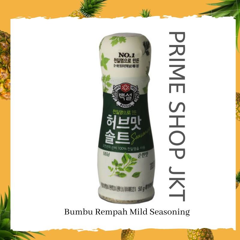 

Cj Beksul Seasoning Herb Salt Mild Bumbu Perasa 50gr Korea