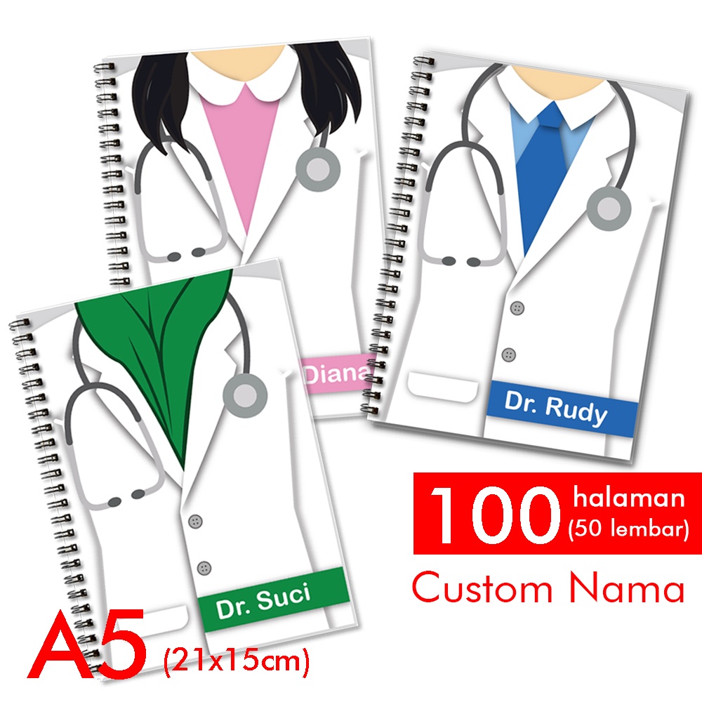 

Notebook Custom Profesi Dokter catatan diary note