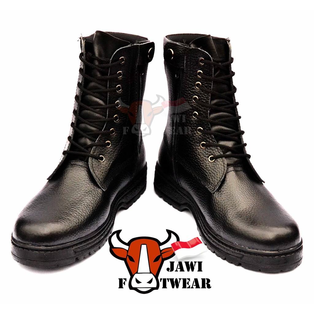 Sepatu PDL Kulit Jeruk TNI POLRI SECURITY Sepatu PDL Linmas Kulit Jeruk Sepatu PDL Satpam