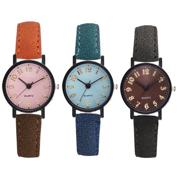 ✅ COD KUMA Jam Tangan Analog Retro Wanita Pria Unisex Model Bulat Jam Tangan 2 warna Impor grosir