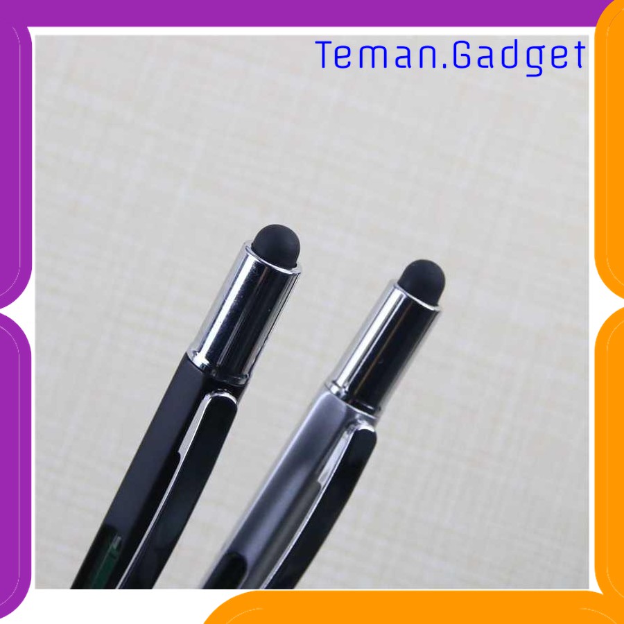 TG-AT017 TAFFWARE PENA MULTIFUNGSI STYLUS + PENGGARIS + LEVEL + OBENG