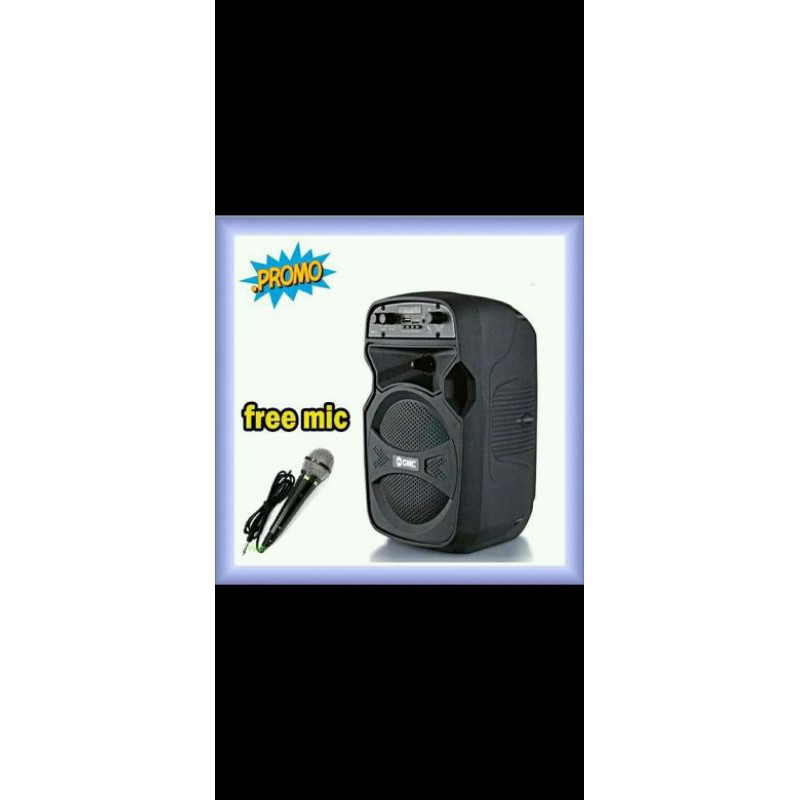 SPEAKER PORTABLE GMC 897C BISA PAIRING DAN BLUETOOTH USB FREE MIC KABEL