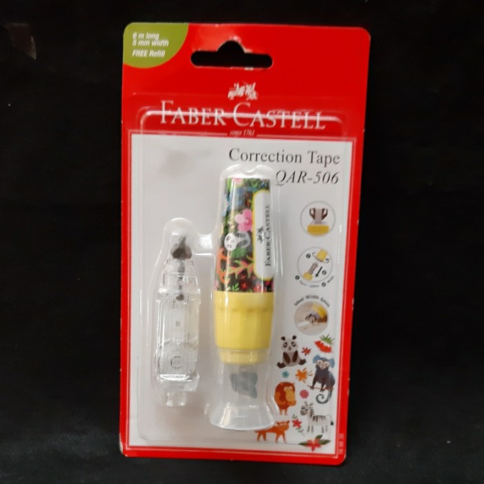 

Trendi Correction Tape Faber Castell Qar-506 ... 1 Pcs + Refill Bagus