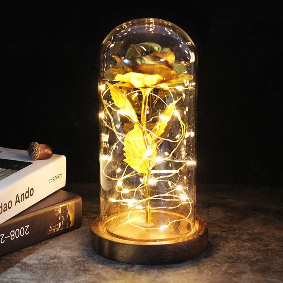 Lampu Bunga Mawar Kado Unik Romantis LED Dekorasi Beauty and The Beast