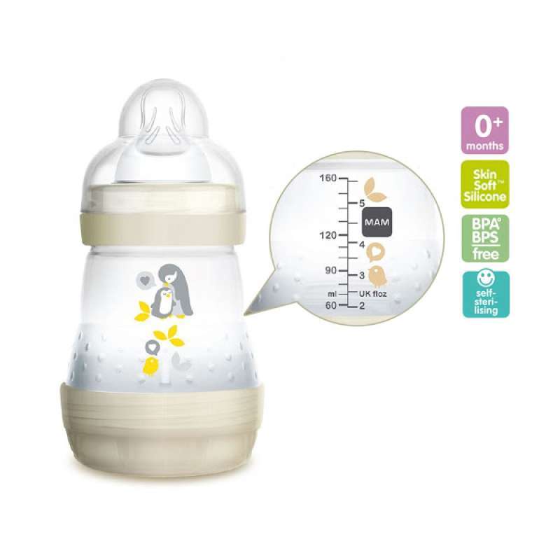 MAM Bottle Anti Coluc Ivory 160ml 0+ - Botol Susu