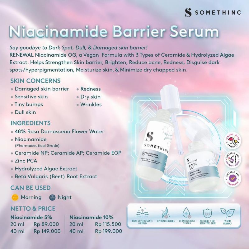 [BPOM] Somethinc Niacinamide + Moisture Beet  | Niacinamide + Sabi Beet Max | Niacinamide Barrier