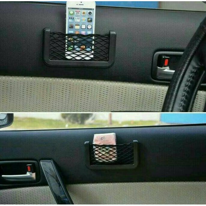 Car Net Pocket Small / Jaring Tempat Hp Untuk Mobil / Aksesoris Mobil