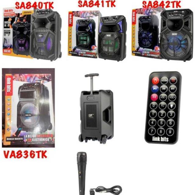 Speaker bluetooth salon SA 840 + mic high quality bass / speaker aktif jbk SA 840 841 koper ada roda