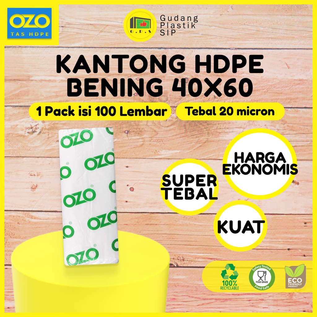 Kantong Plastik Laundry Bag Tebal UK 40x60 HDPE