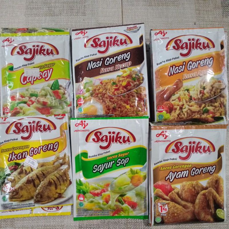 

Sajiku Bumbu Siap Pakai Nasi Goreng, Capcay, Ikan Goreng, Ayam Goreng, Sayur Sop