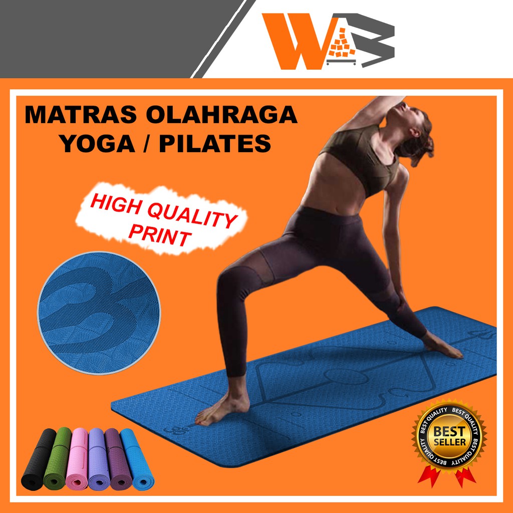 COD Matras Yoga Olahraga Senam Karpet Alas Senam Yoga Matt Pilates Gym Mat Anti Slip C46