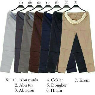 Celana kerja ibu hamil bahan katun stretch model pensil Celana kerja ibu hamil bahan katun stretch model pensil