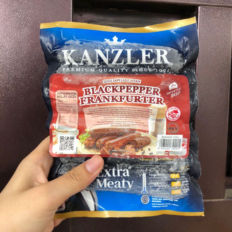 

Kanzler Sosis Beef Blackpepper Frankfurter 300gr