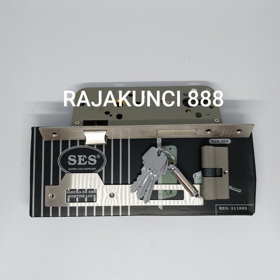 Bodi lidah SES 2030 40mm + cylinder 6cm  kunci pintu ses  Lockcase