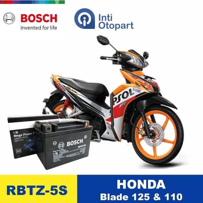 siap kirim] Accu Aki Motor HONDA BLADE 110 125 ORIGINAL BOSCH