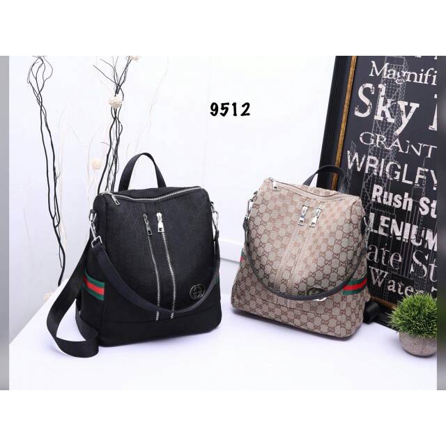 Gucci Monogram 9512 || Tas Ransel || Tas Selempang || Tas Cantik || Tas Impor Batam || Tas Murah
