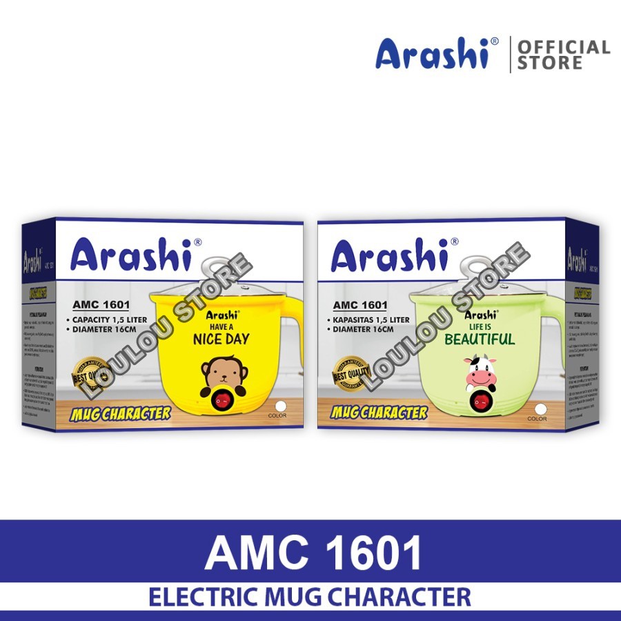 ARASHI Mug Elektrik Character Mug Electric AMC1601 AMC1801 AMC 1601 1801