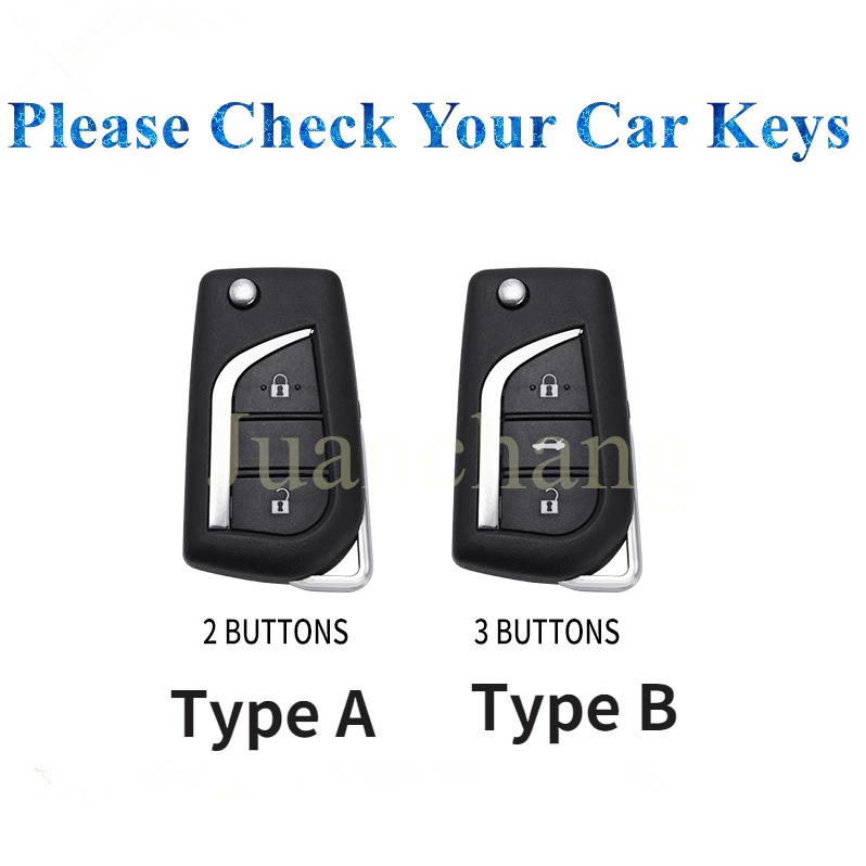 Case Holder Kunci Remote Mobil Bahan ABS Silikon Carbon Fiber Untuk Toyota Hilux Revo Innova Rav4 Fortuner