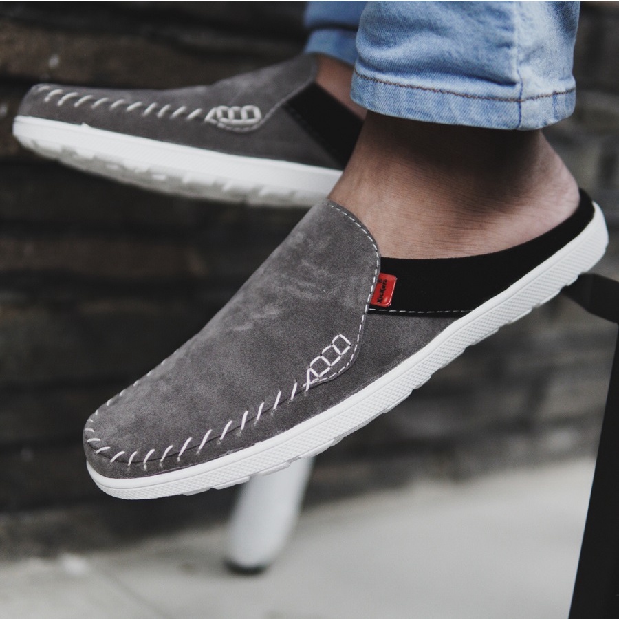 sepatu pria slop murah Kickers STICHING keren slip on casual selop terbaru