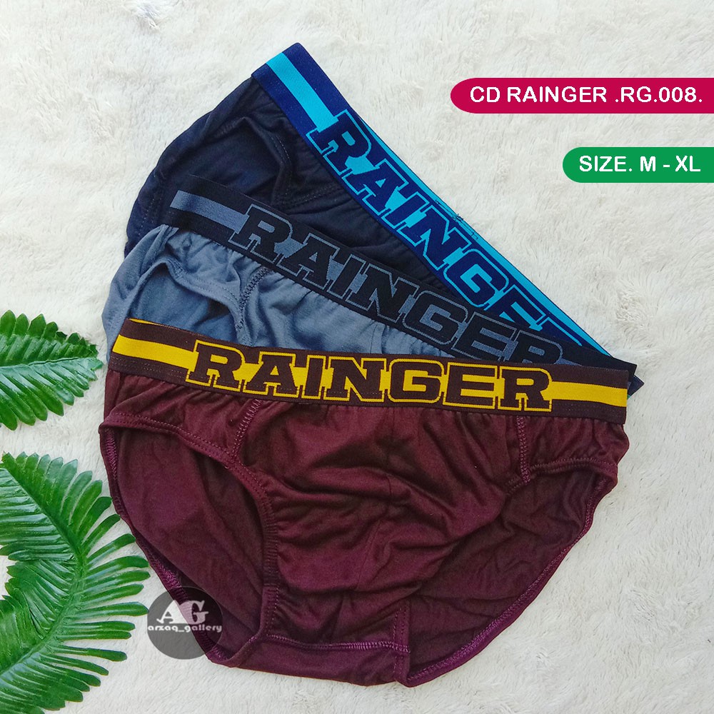 [ 3pc ] CD Rainger SEGITIGA RG 08 | Celana Dalam Pria Karet Tebal TOKO KL