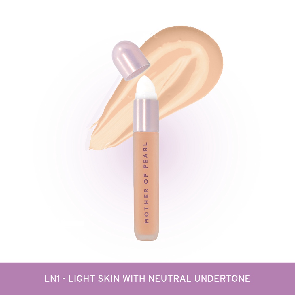 MOP Mother Of Pearl - Cover Age High Coverage Creamy Concealer - LN1 Menutup Jerawat Kemerahan Warna Kulit yang Tidak Merata