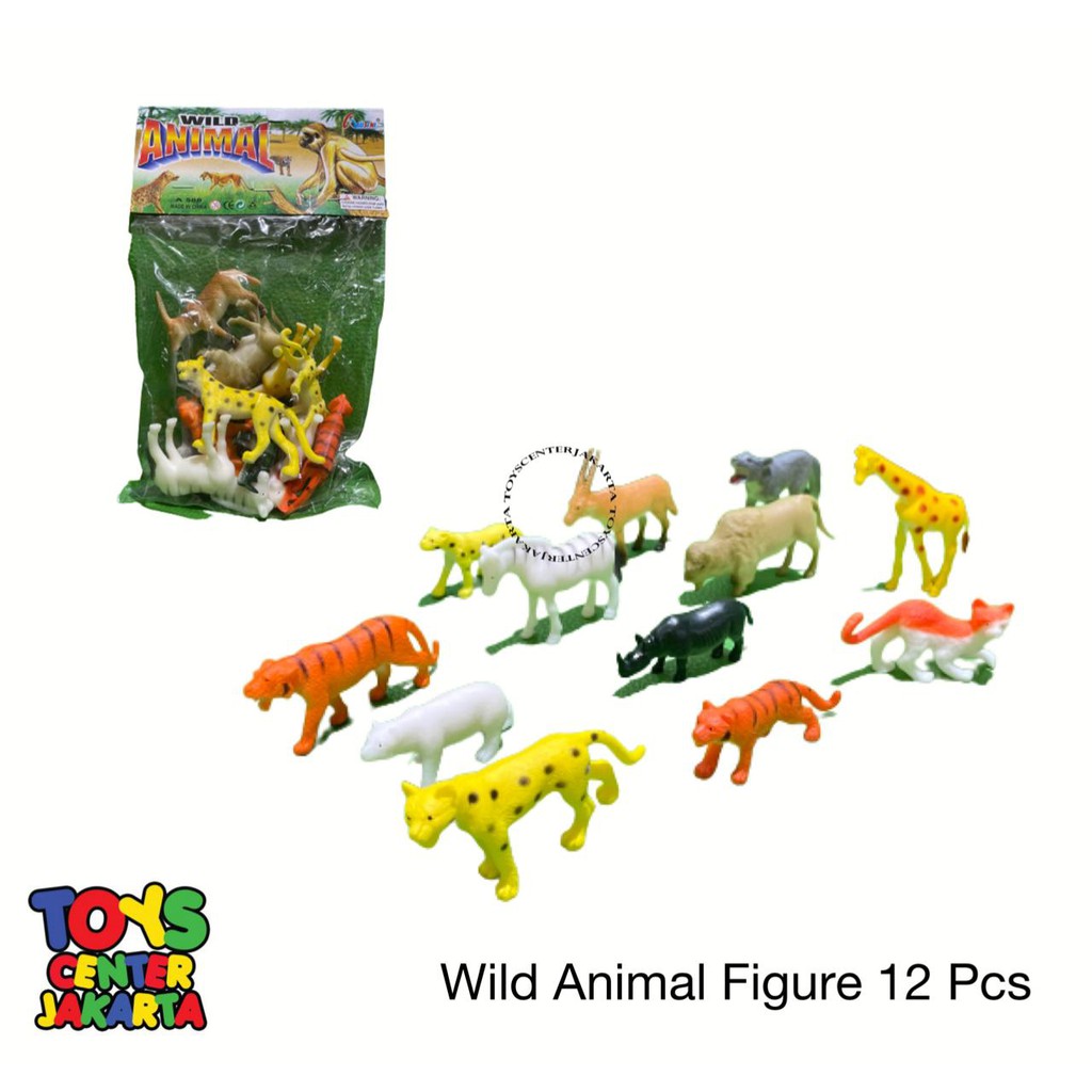 POMPOM - MAINAN ANAK ACTION FIGURE SET WILD ANIMAL BINATANG SAFARI A588