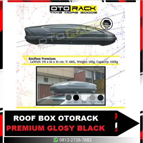 Roof box premium black glossy