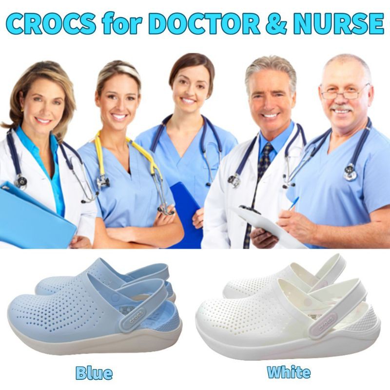 SANDAL CROCS LITERIDE for Doctor and Nurse / Sandal Dokter / Sandal Perawat / Sandal Rumah Sakit