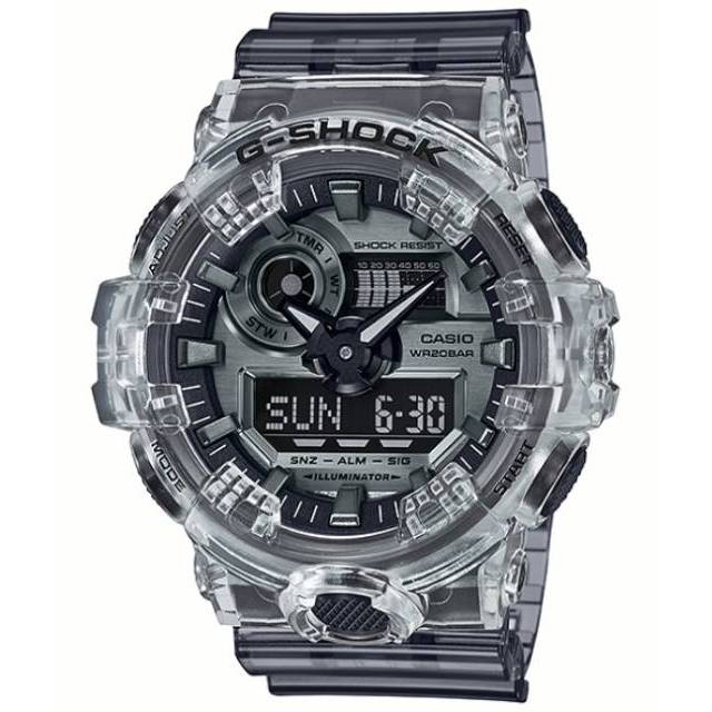 CASIO G-SHOCK LIMITED TYPE GA-700SK-1ADR ORIGINAL / CASIO GSHOCK MODEL WARNA TRANSPARAN GA 700SK 1A