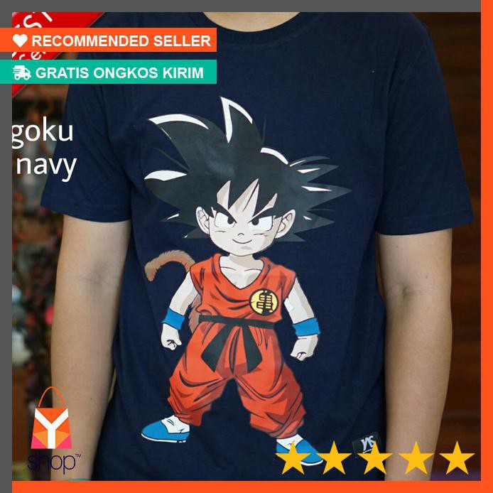 PROMO CUCI GUDANG  KAOS ANIME DRAGON BALL - Navy, M
