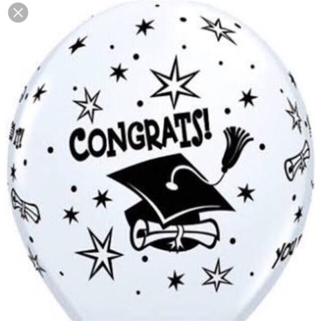 Balon Lateks Latex Karet Congrats Graduation Lulus Wisuda Sarjana Hitam Putih Helium Quality Shopee Indonesia