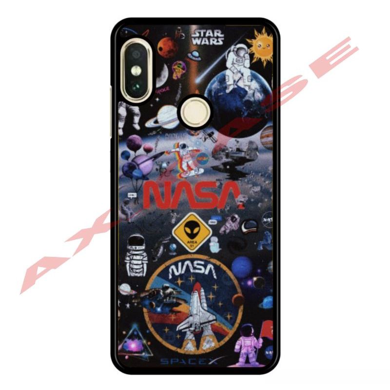 Ax case custom Xiaomi Redmi Note 7, Redmi 7, MI A2 Fashion AesThetic Nasa Space Astronot Series Prem