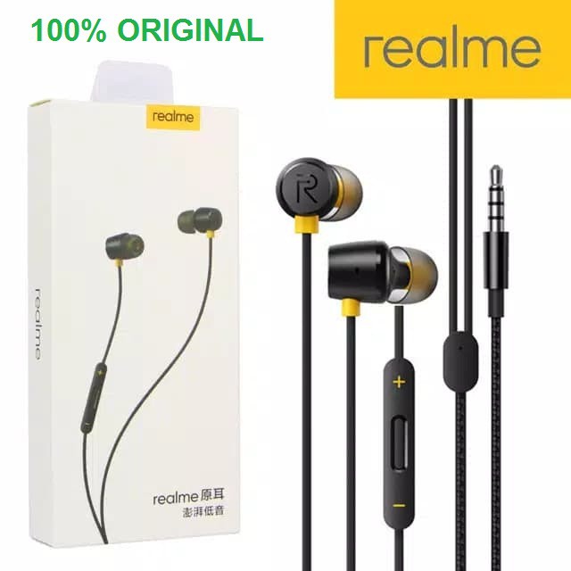 Realme Headset Earphones Buds 2 RMA155 Original Pack Box