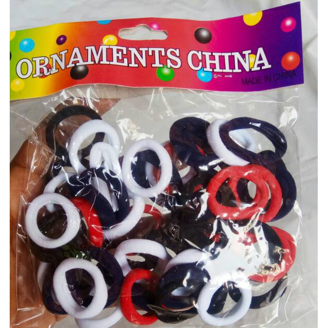 Ikat rambut Mini Elastis isi 48 pcs ornament.