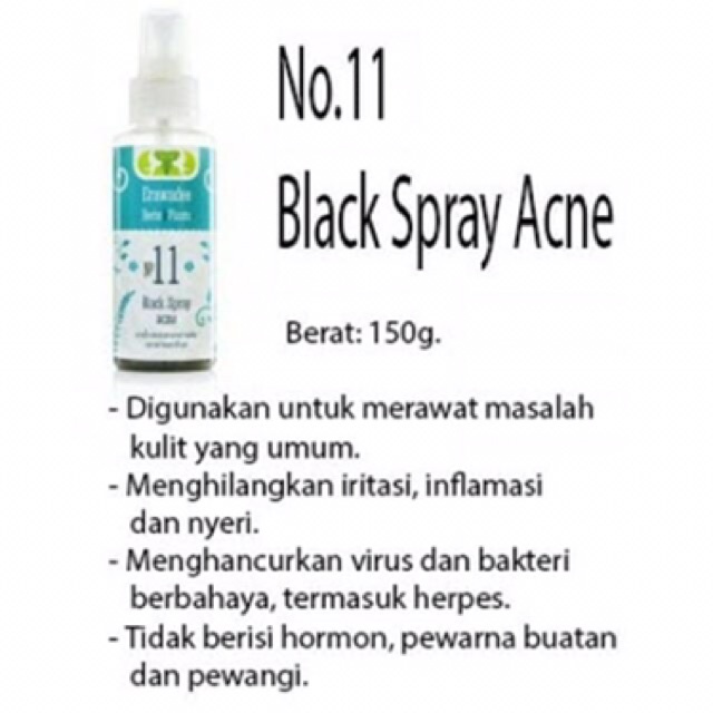 Erawadee Black Spray Acne Obat Jerawat dan Alergi Original Thailand best seller