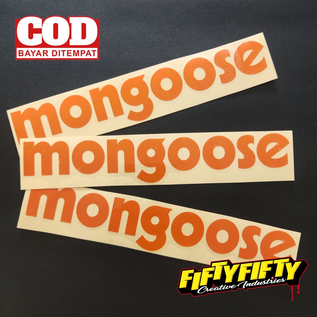 Stiker Cutting MONGOOSE Stiker Cuting Motor Stiker Kating Mobil Stiker Helm