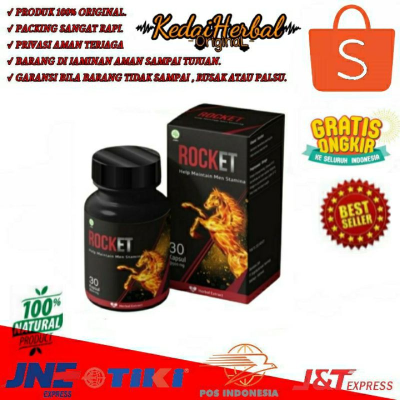ROCKET Obat Herbal Kuat Stamina Pria Tahan Lama Asli Original BPOM