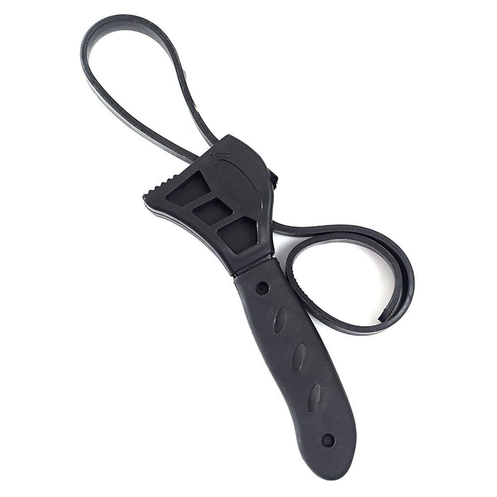 POPULAR Populer Kunci Pipa Tutup Toples Adjustable Mengencangkan Pembuka Pembuka Saluran Pipa Penarik Strap Spanner Rubber Strap Wrench