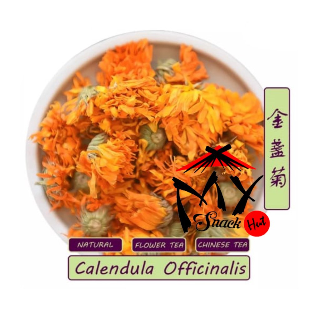 TEH BUNGA CALENDULA 5GR - NATURAL ORGANIC MARIGOLD CHINESE FLOWER TEA - JIN ZHAN HUA CHA 金盞花茶