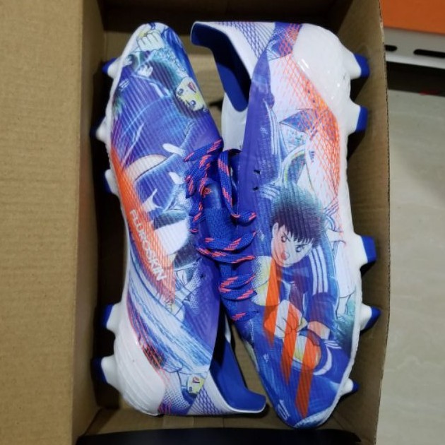 Sepatu Bola Adidas X Ghosted Tsubasa Blue White Fg